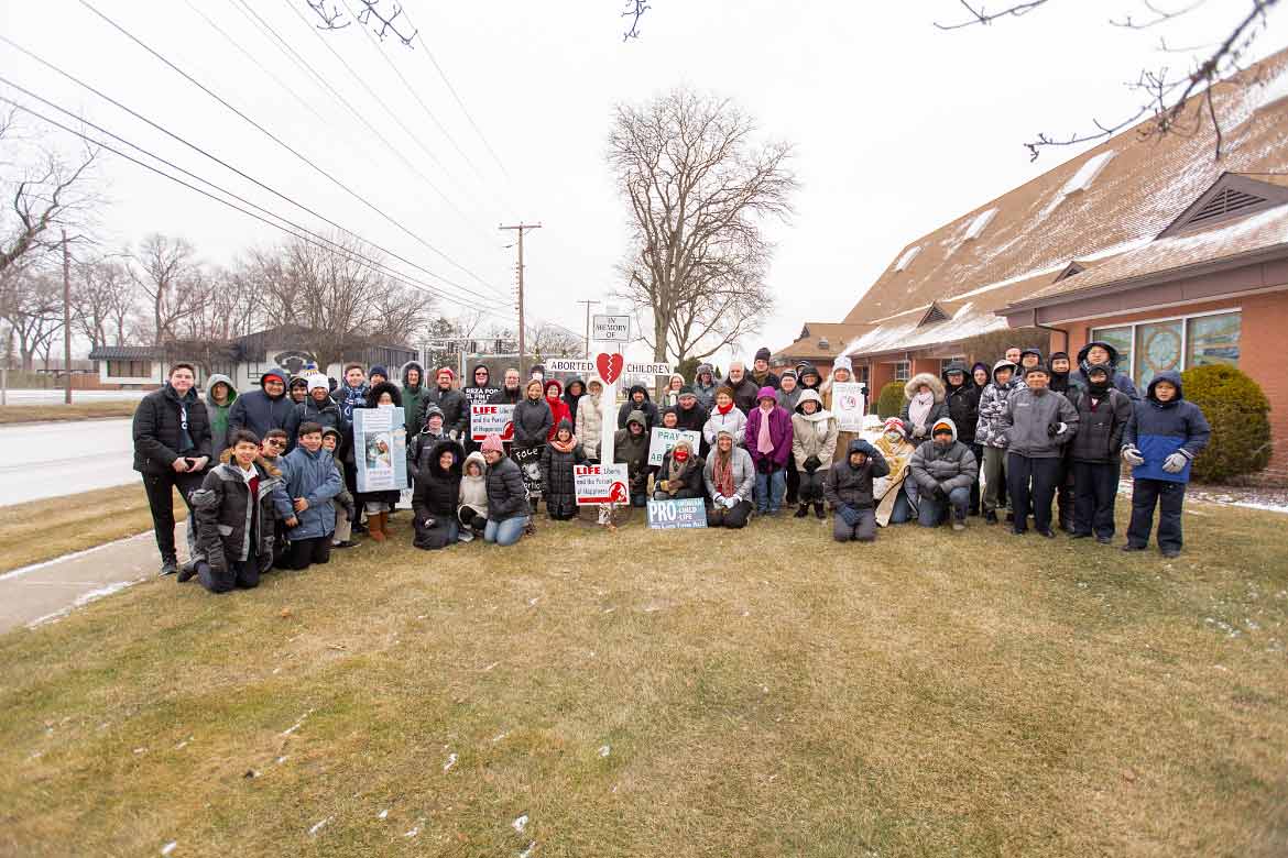 A group of pro-life people