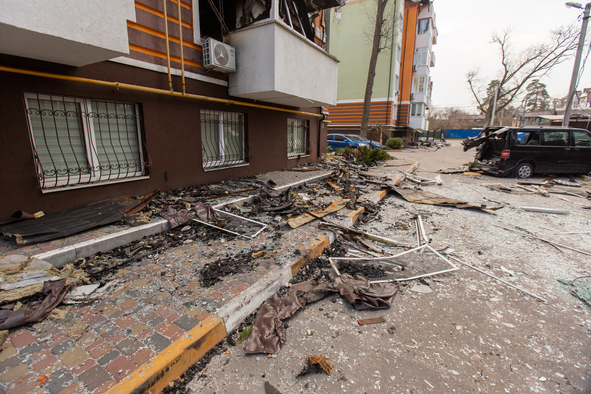 Irpin, Ukraine During Russian Invasion Before their retreat from Irpin, the Russians tried to burn the place down and destroy as much as possible