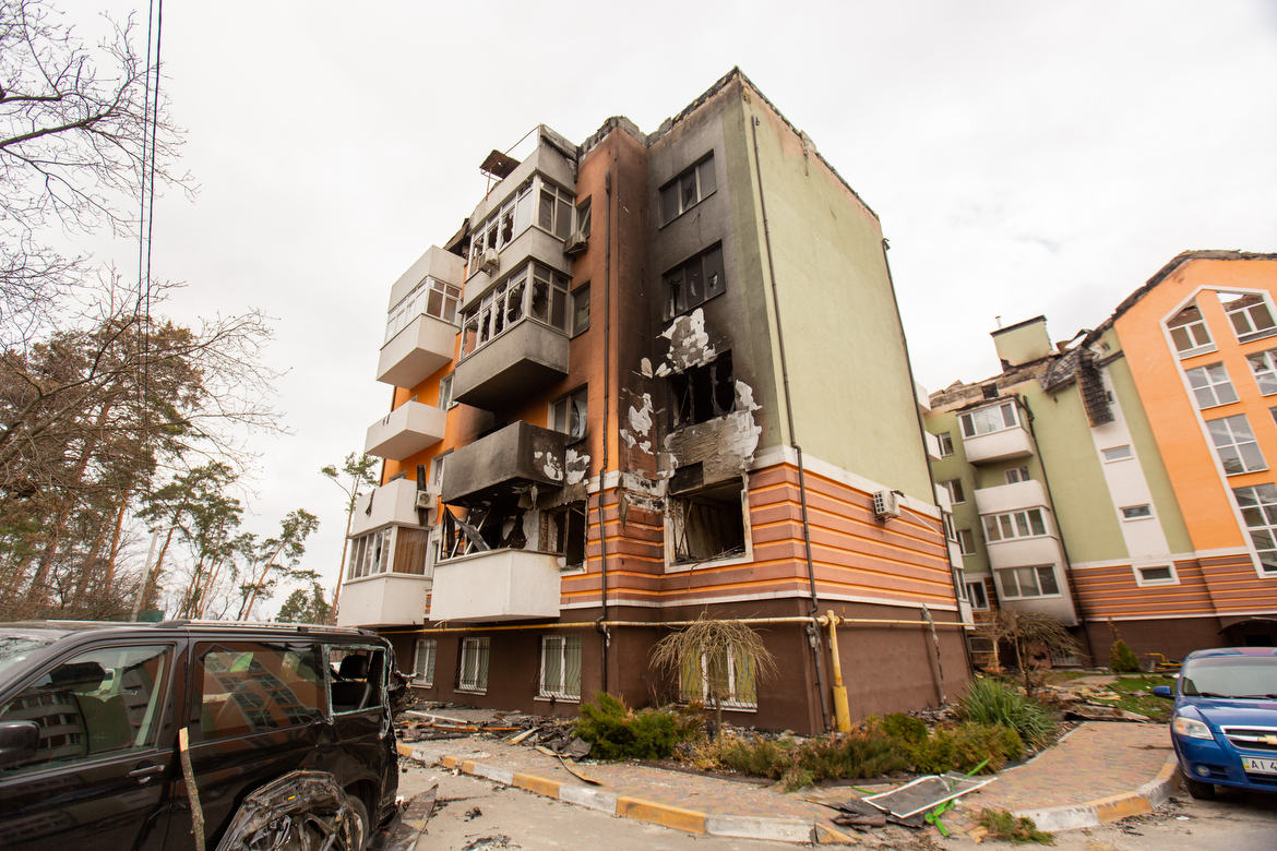 Irpin, Ukraine During Russian Invasion The extent of the damage was clearly visible