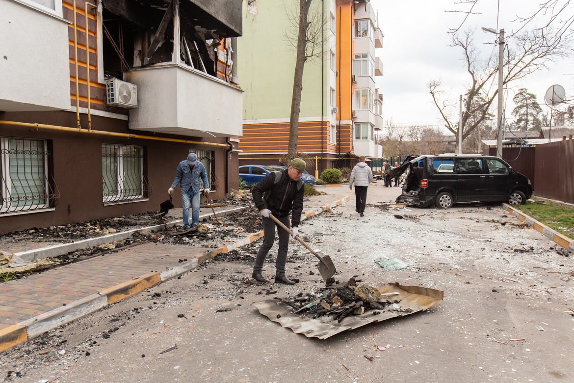 Irpin, Ukraine During the Russian Invasion In one afternoon they had cleaned up all the streets