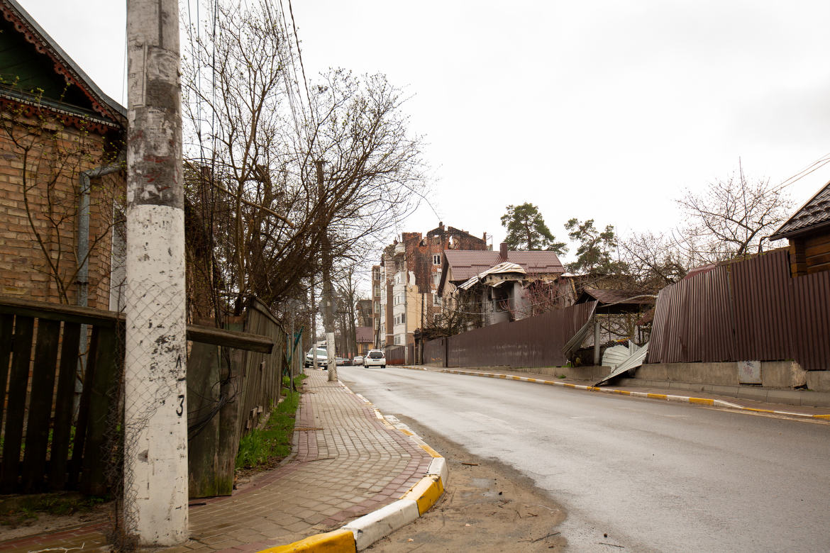 Irpin, Ukraine During the Russian Invasion All the buildings seemed to have been damaged