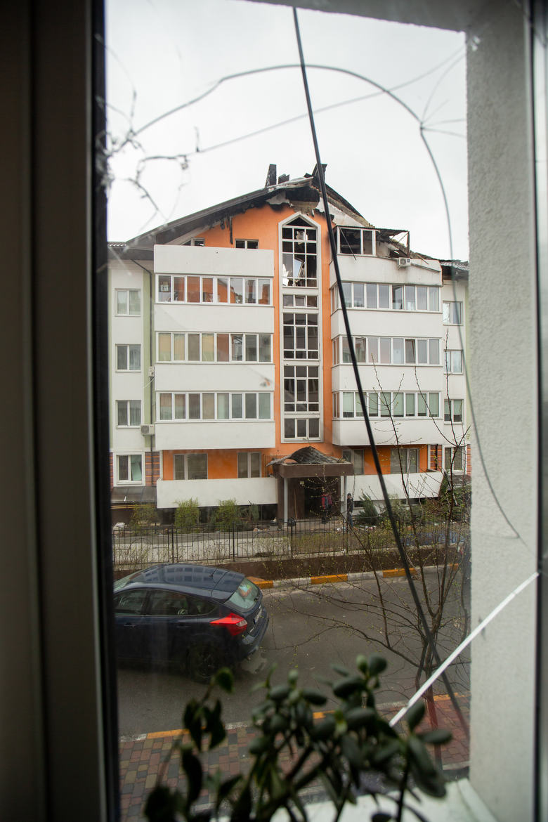 Irpin, Ukraine During the Russian Invasion Rain and weather damaged what was left of their apartments