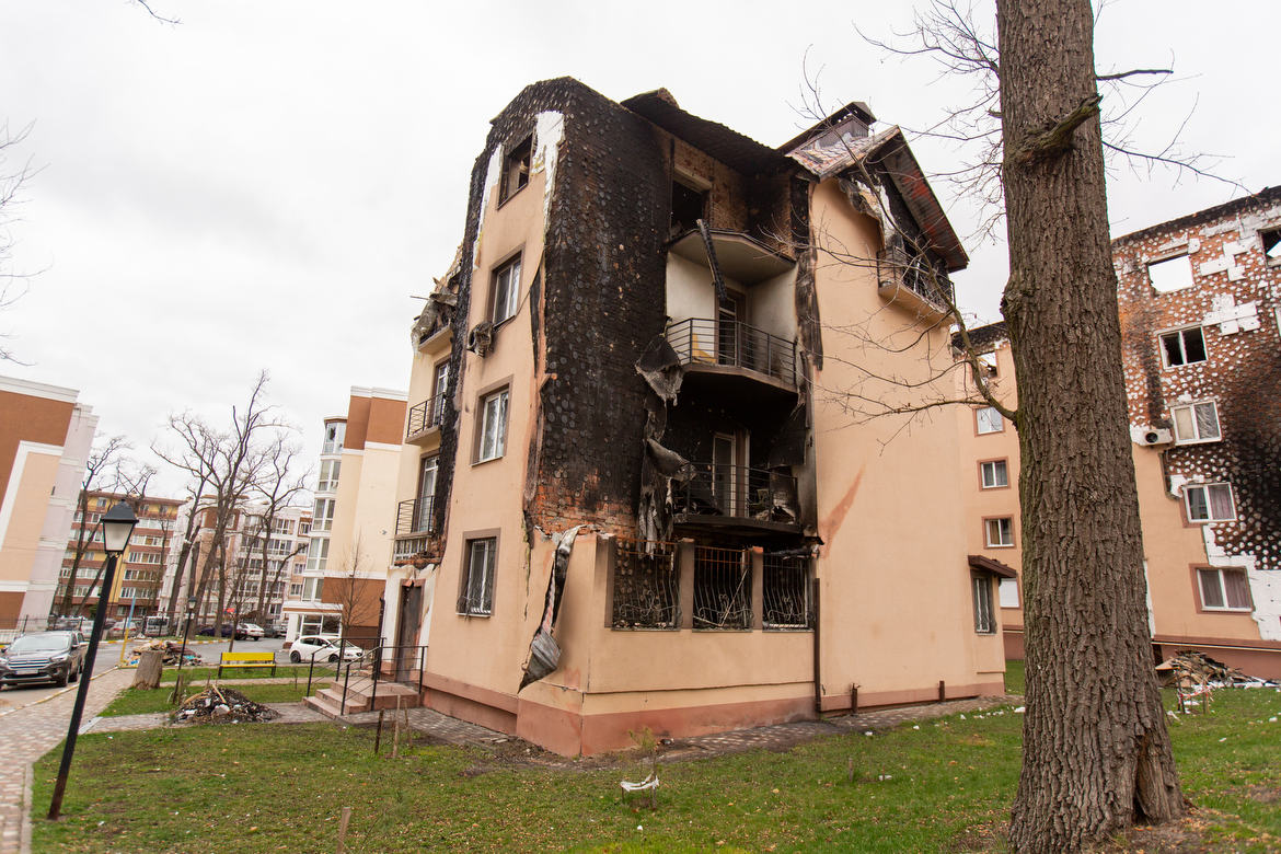 Irpin, Ukraine During the Russian Invasion Russia is a terrorist country. Not only did they destroy Ukrainian's homes, they also shot and killed civilians trying to flee