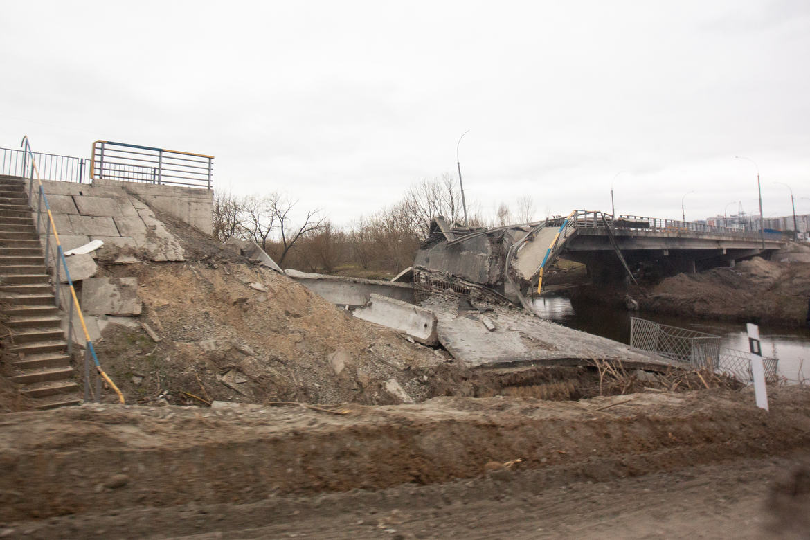 Irpin, Ukraine During the Russian Invasion This road had a lot of destroyed tanks and vehicles
