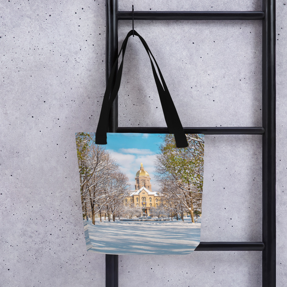 Notre Dame Winterscape Tote Bag - Image 4