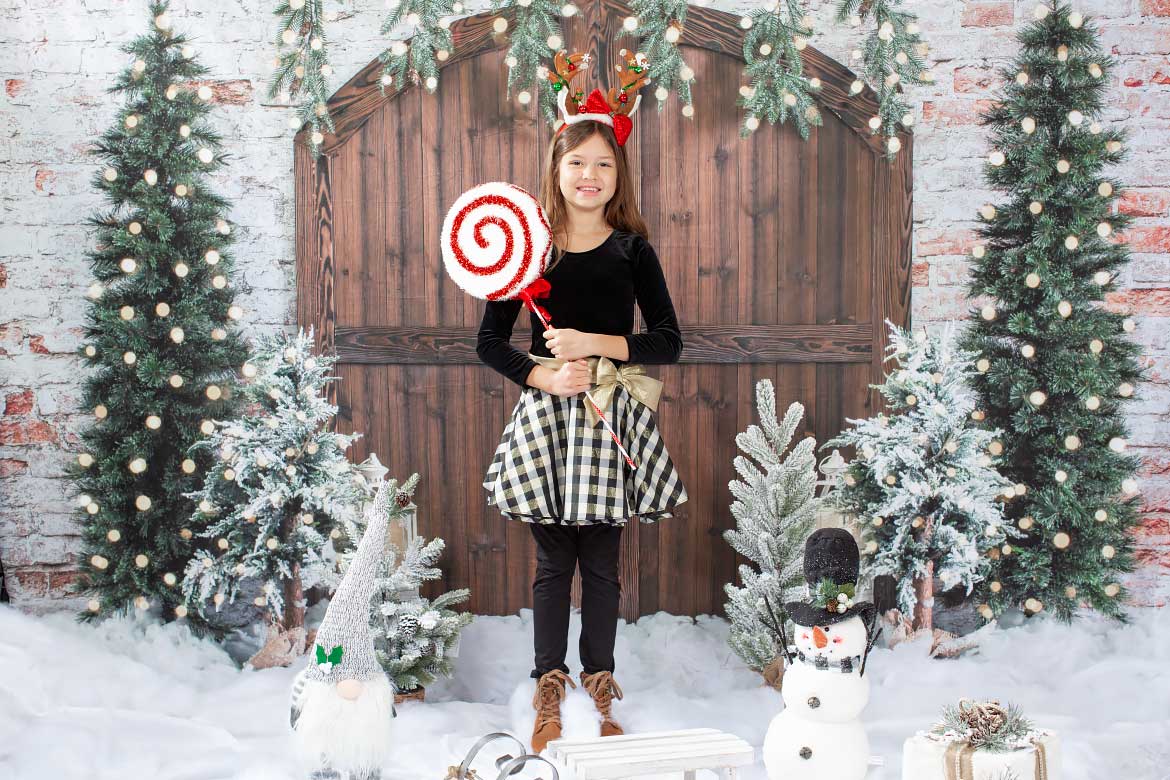 Christmas Family Portrait Young Girl