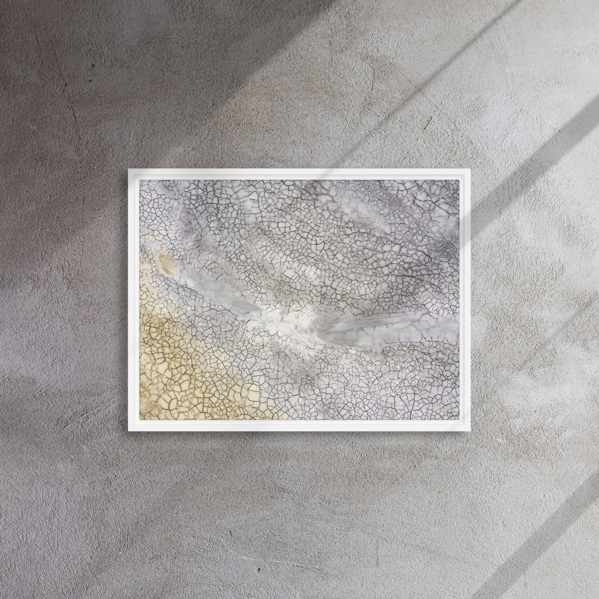 Abstract Mudcracks Framed Canvas - Image 3