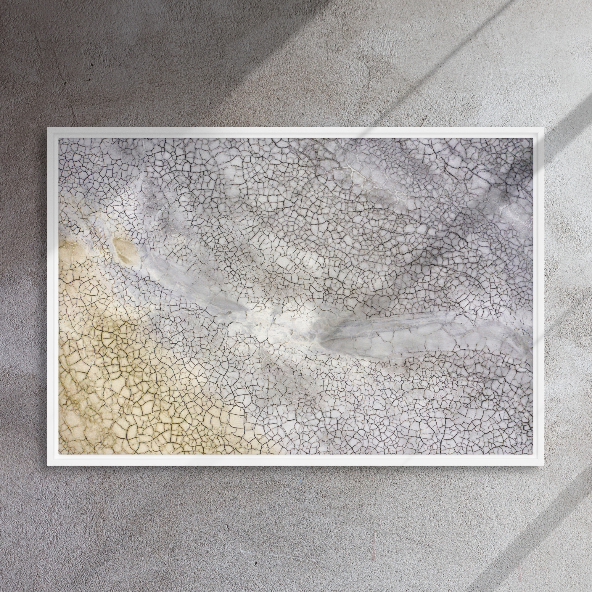 Abstract Mudcracks Framed Canvas - Image 2