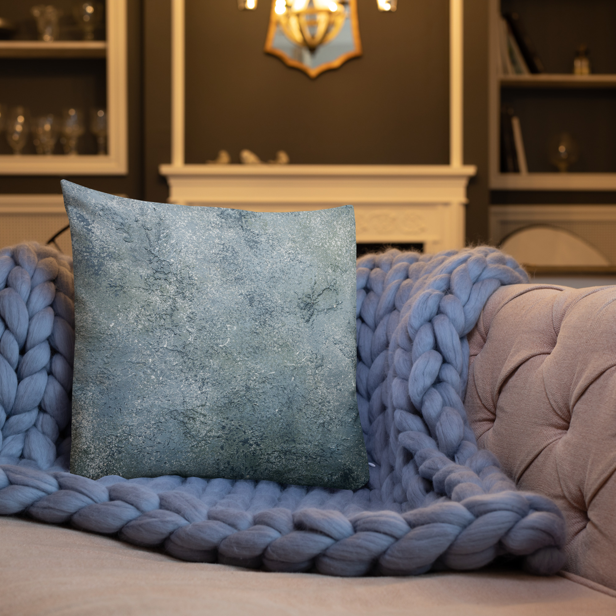 Gray Stone Texture Pillow - Image 4